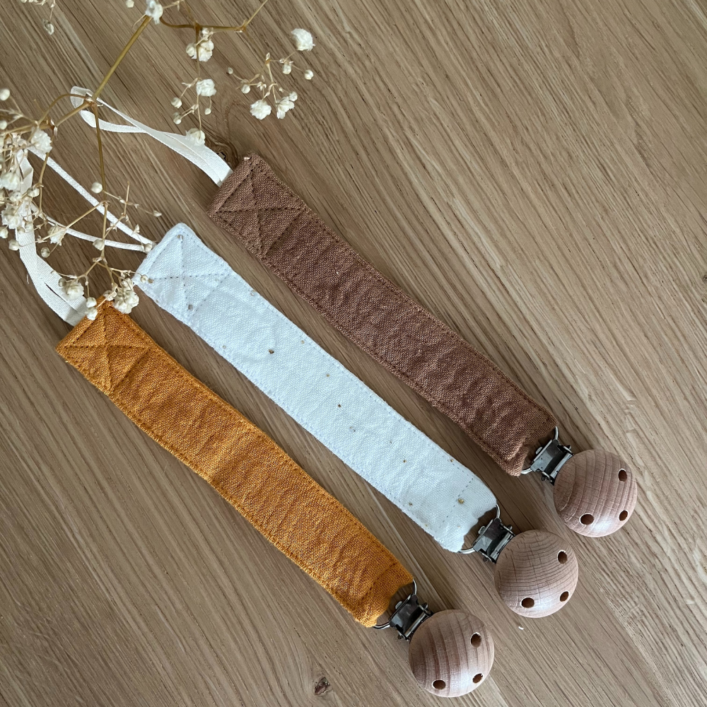 ATTACHE TETINE EN GAZE DE COTON – Image 2